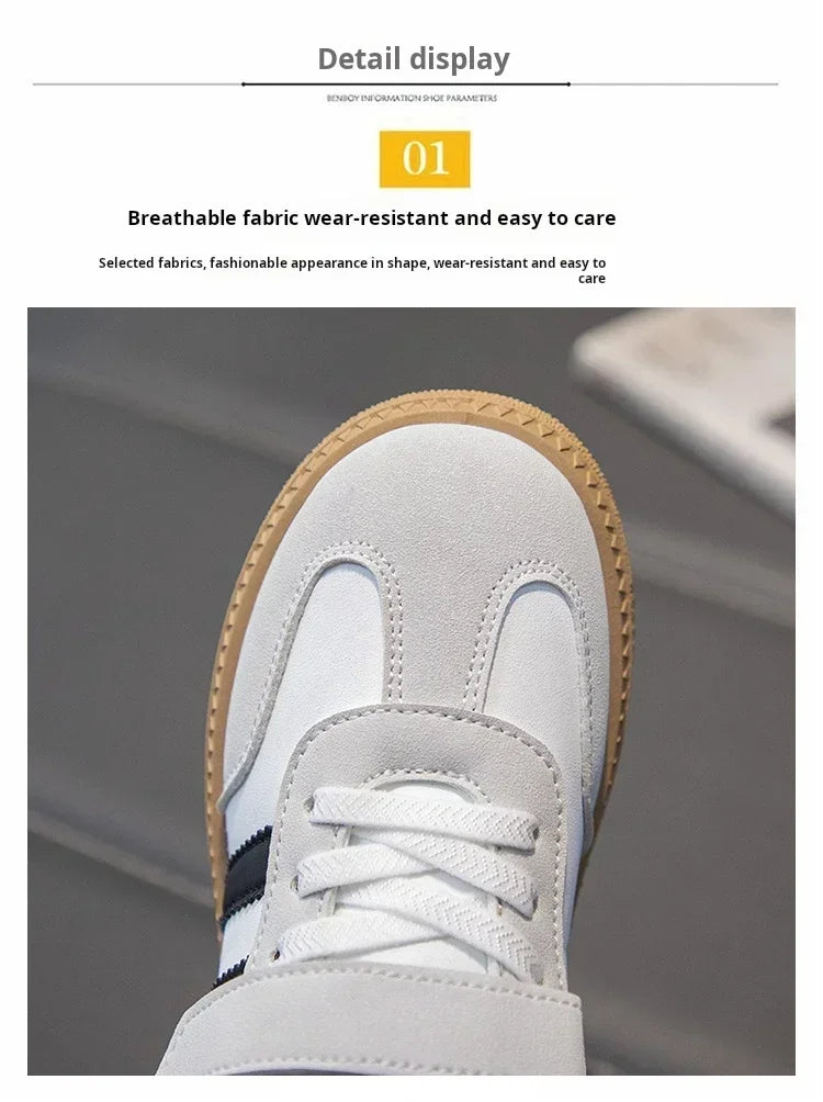 Yamza Tots' Closet white walking shoes sneakers white non-slip with breathable fabric and wear-resistant design