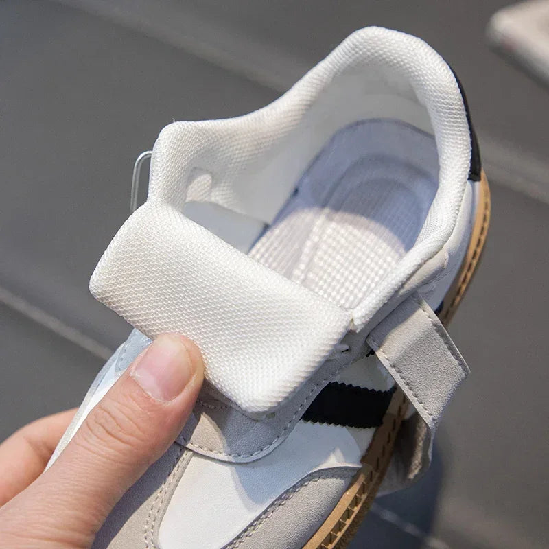 Yamza Tots' Closet white walking shoes sneakers white non-slip with padded collar and adjustable strap